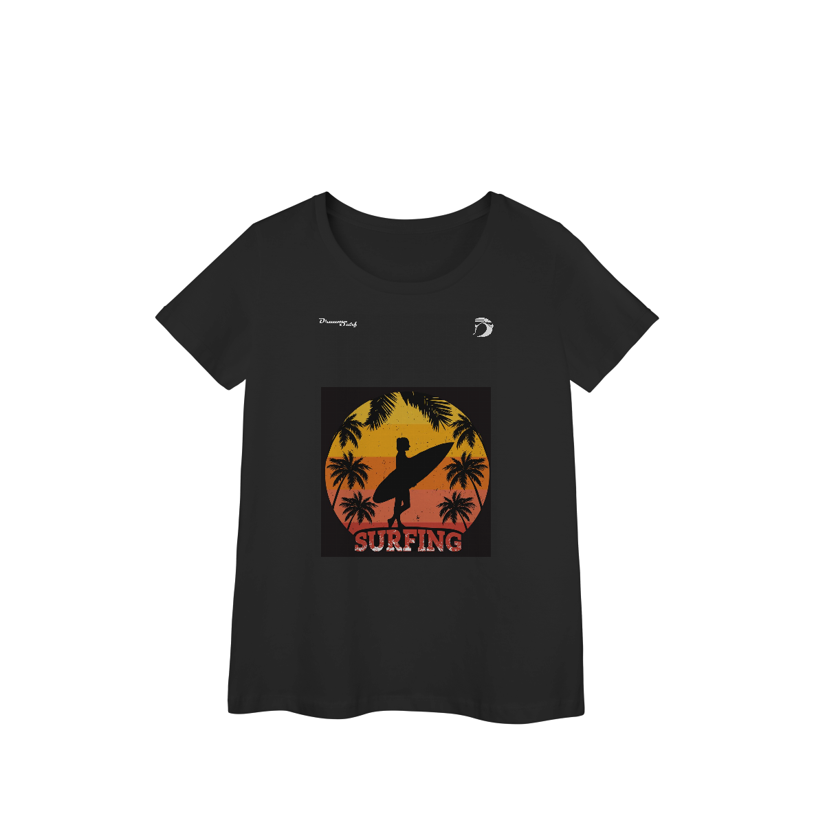 Camiseta baby long manga curta feminino Dream Surf