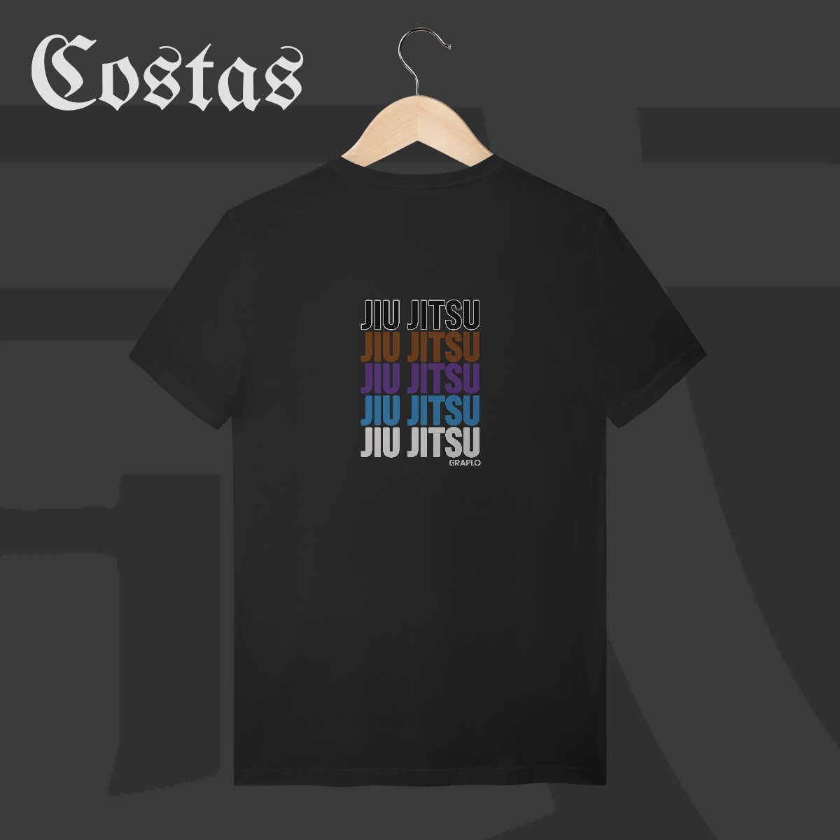 Camiseta T-Shirt - Jiu-Jitsu Ranks | Arte nas costas