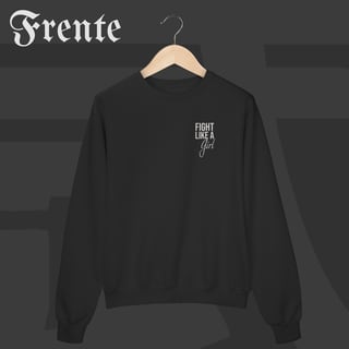 Moletom Fechado - Fight like a girl | Arte no peito