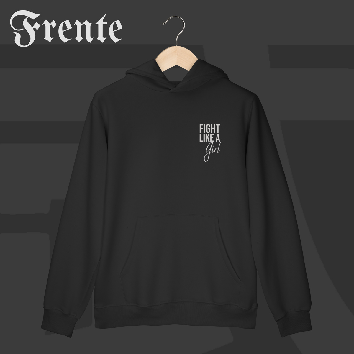 Moletom Canguru - Fight like a girl | Arte no peito