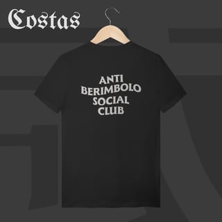 Camiseta T-Shirt - Anti berimbolo social club | Arte nas costas