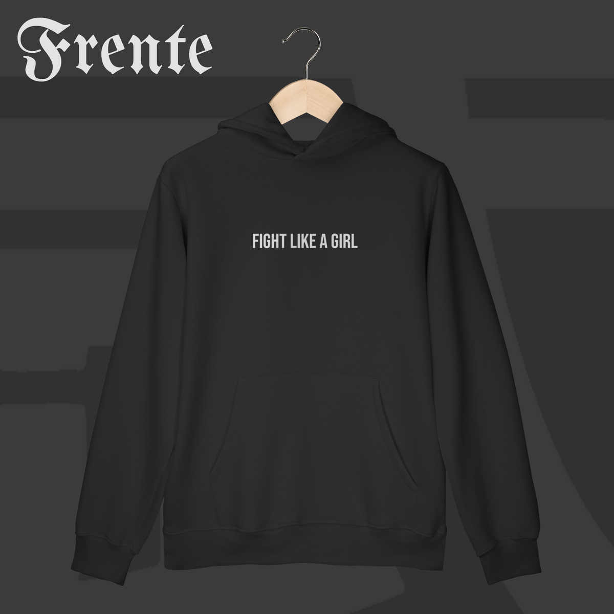 Moletom Canguru - Fight like a girl | Arte no peito