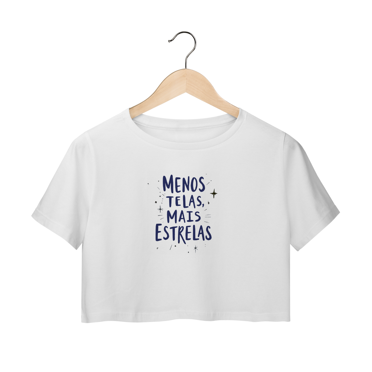 Nome do produto: Camisa Cropped | Menos Telas, Mais Estrela 