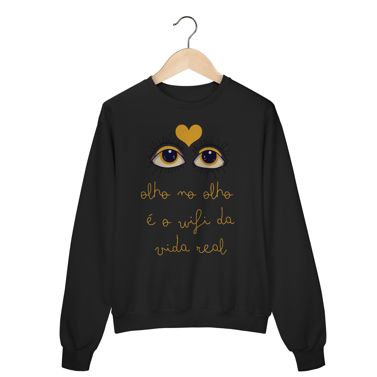 Nome do produto: Moletom Fechado Quality | Olho no Olho