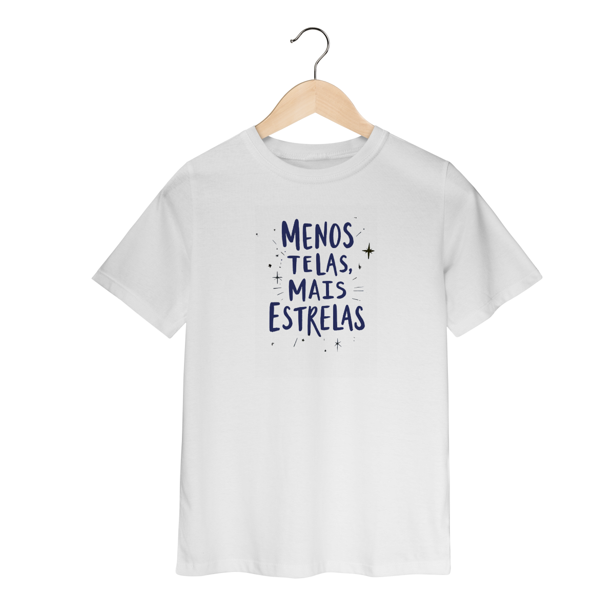 Nome do produto: Camiseta Infantil 2 a 8 | Menos Telas, Mais Estrelas