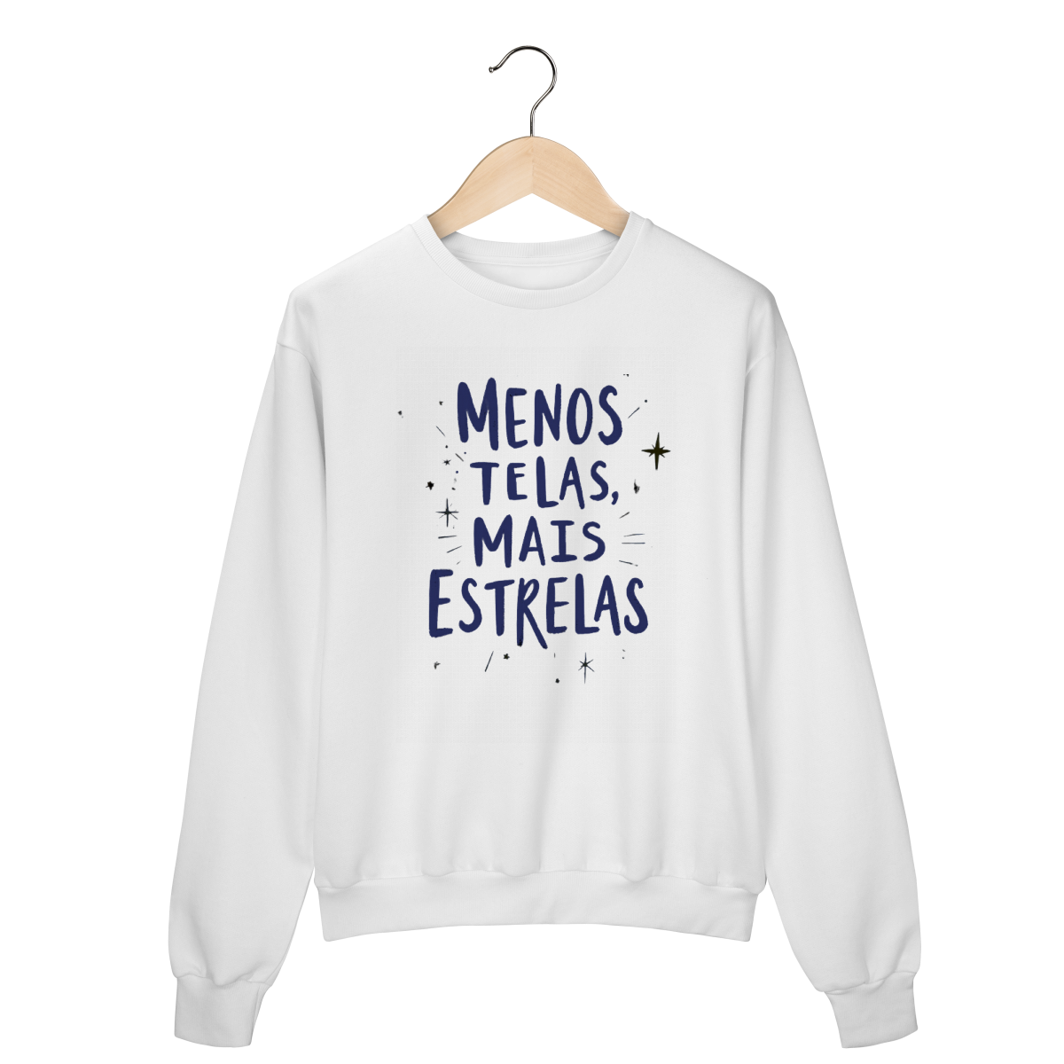 Nome do produto: Moletom Fechado | Menos Telas, Mais Estrelas