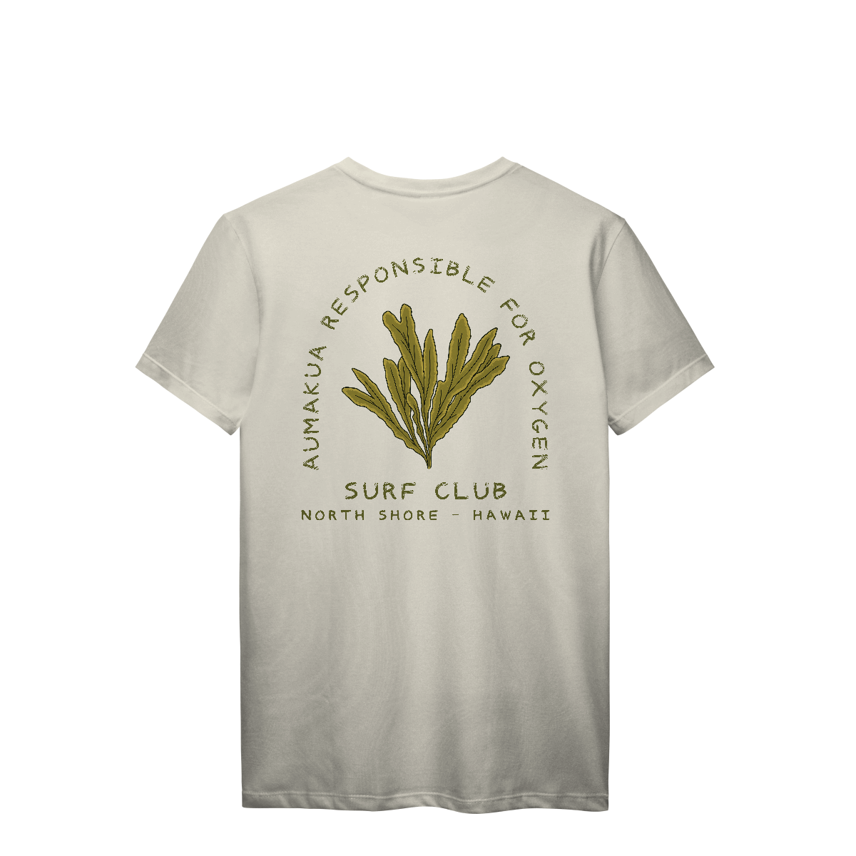 Camiseta Manga Curta Marfim Algas