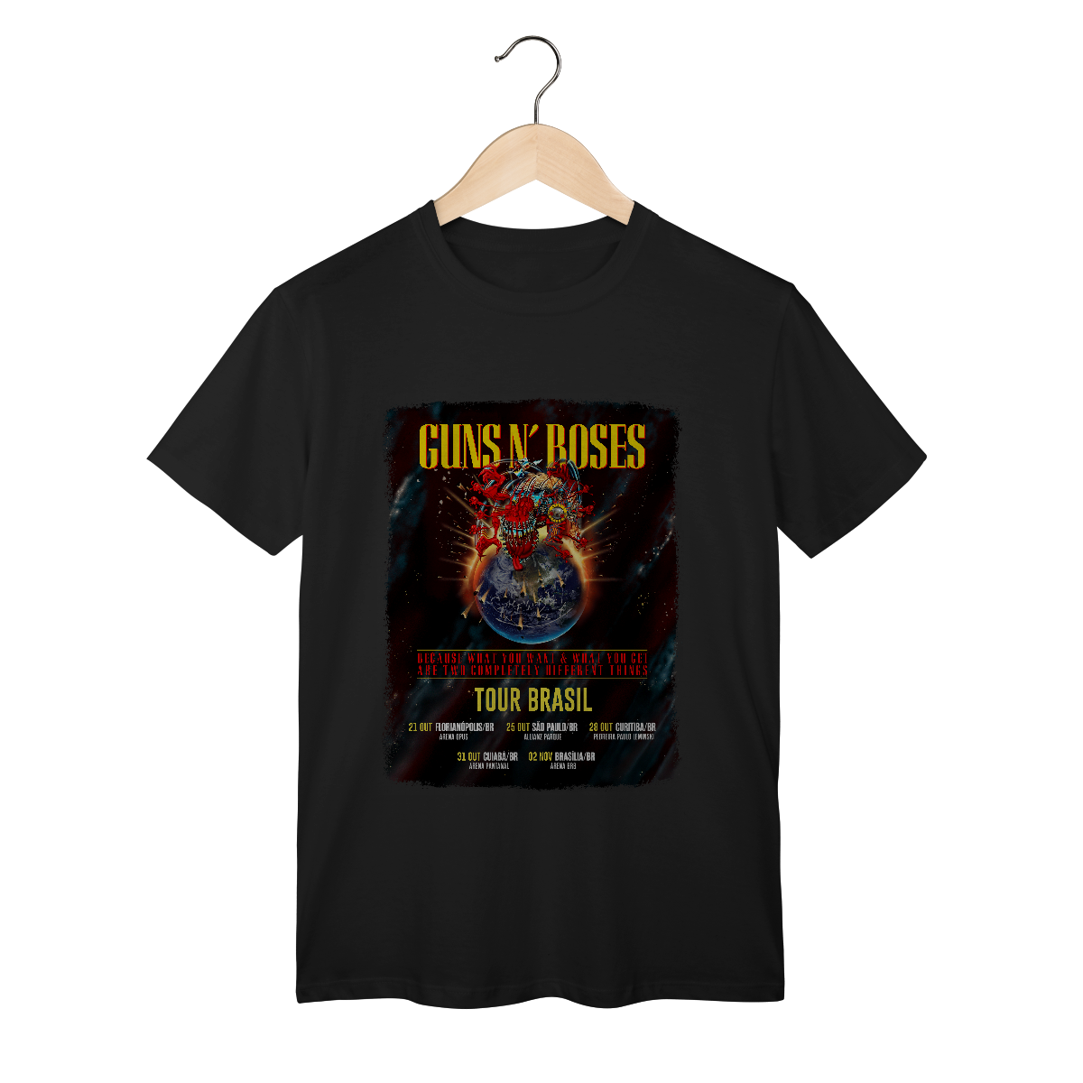 Camiseta - Guns N' Roses - Tour Brasil 2025