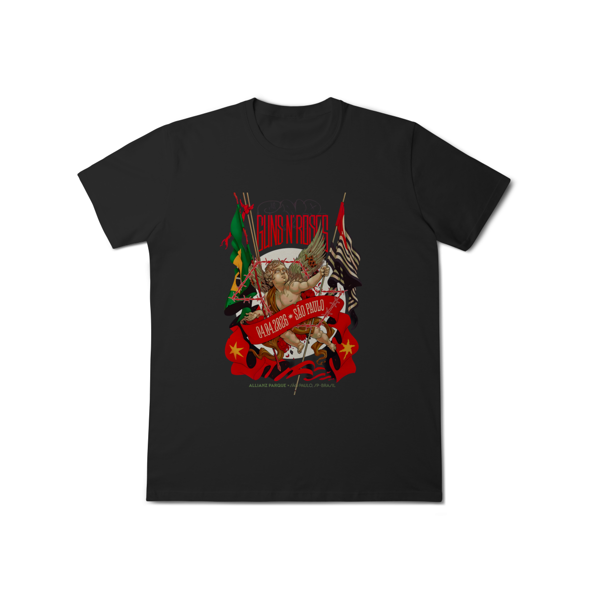 Nome do produto: Camiseta - Guns N\' Roses São Paulo 2026