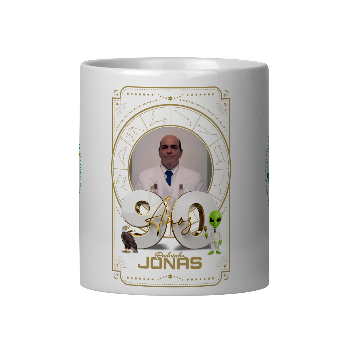 Nome do produto: Caneca 90 Anos Padrinho Jonas