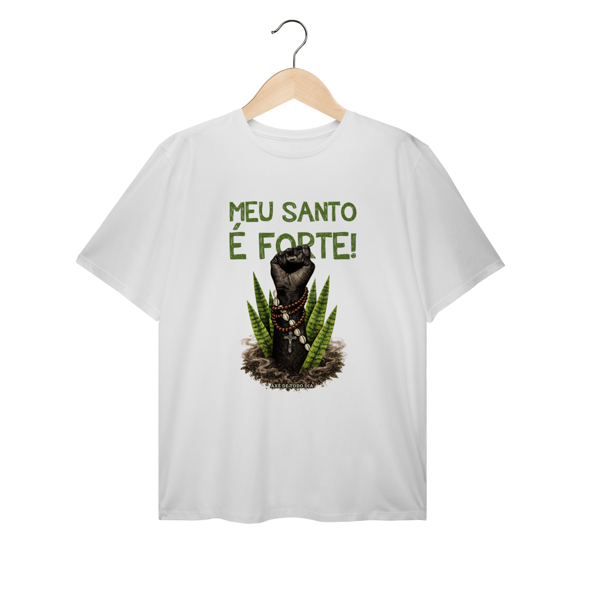 Camiseta Plus Size - Meu Santo é Forte
