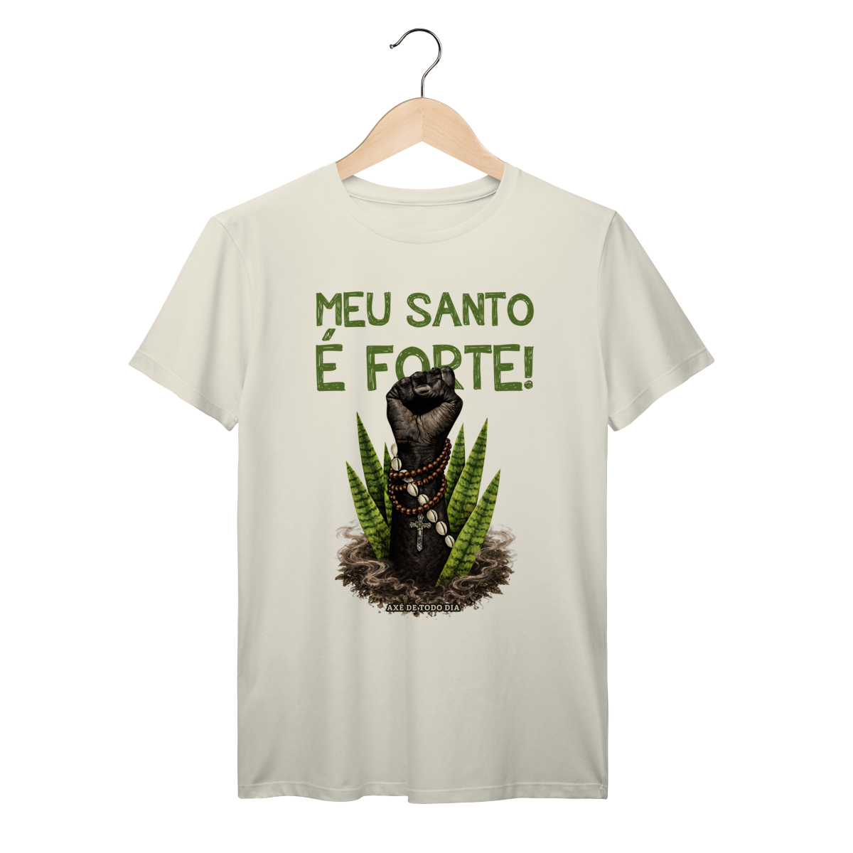 Camiseta - Meu Santo é Forte (ilustrada)