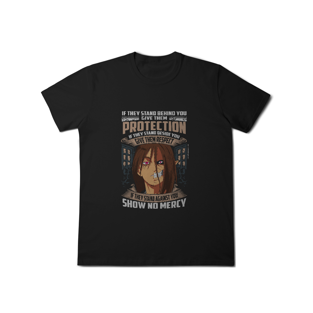 Camisa T-Shirt Classic Eren & Titan – Dualidade, Fúria e Liberdade 