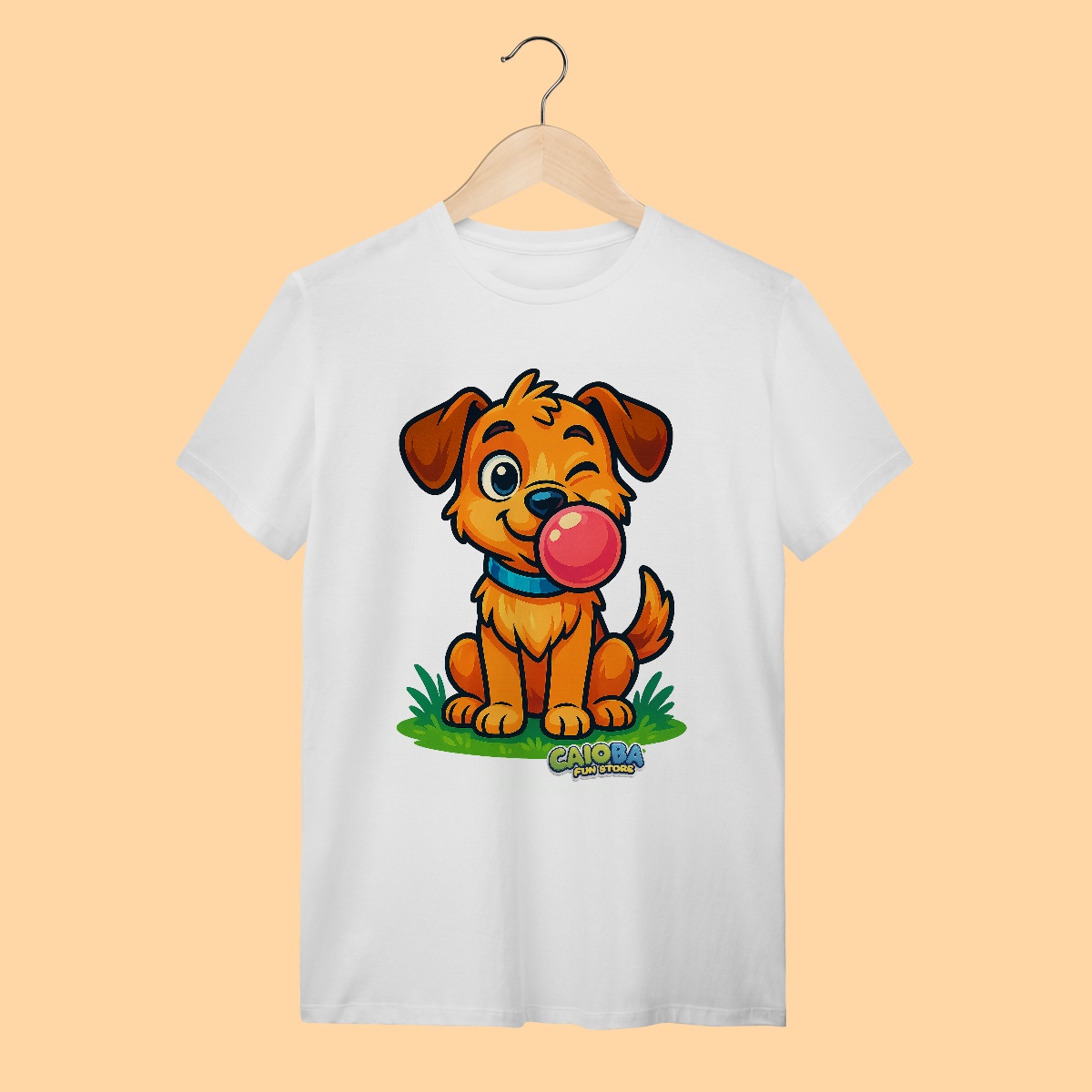 Camiseta T-shirt Adulto Unissex Cachorro – 100% Algodão | Coleção Reino Animal do Caioba