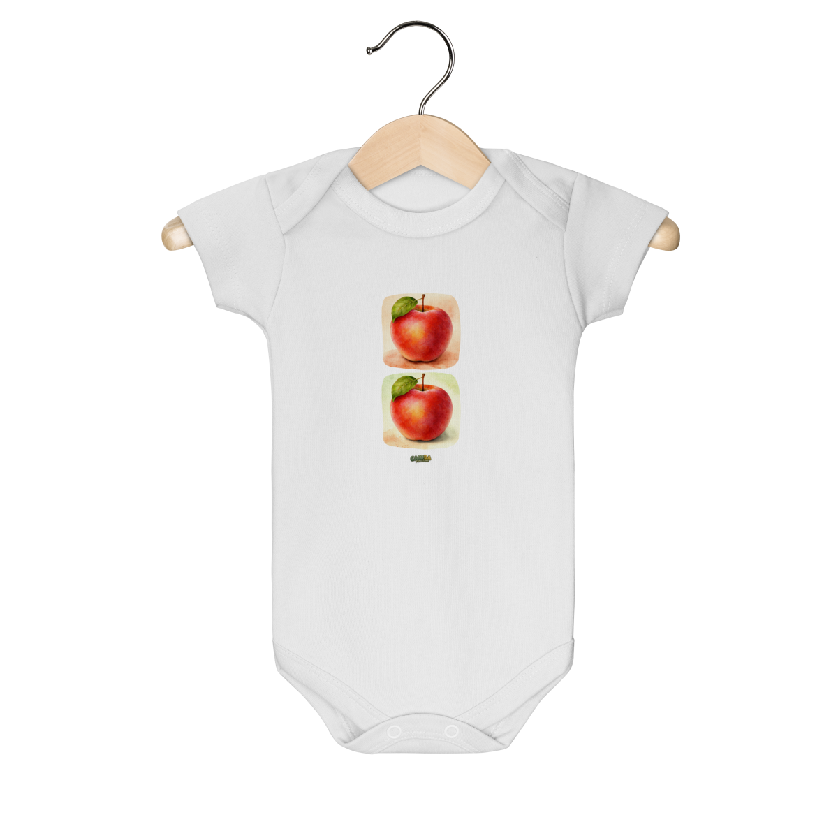 Body Infantil Maçãs – 100% Algodão | Coleção Dia das Mães Caioba Fun Store