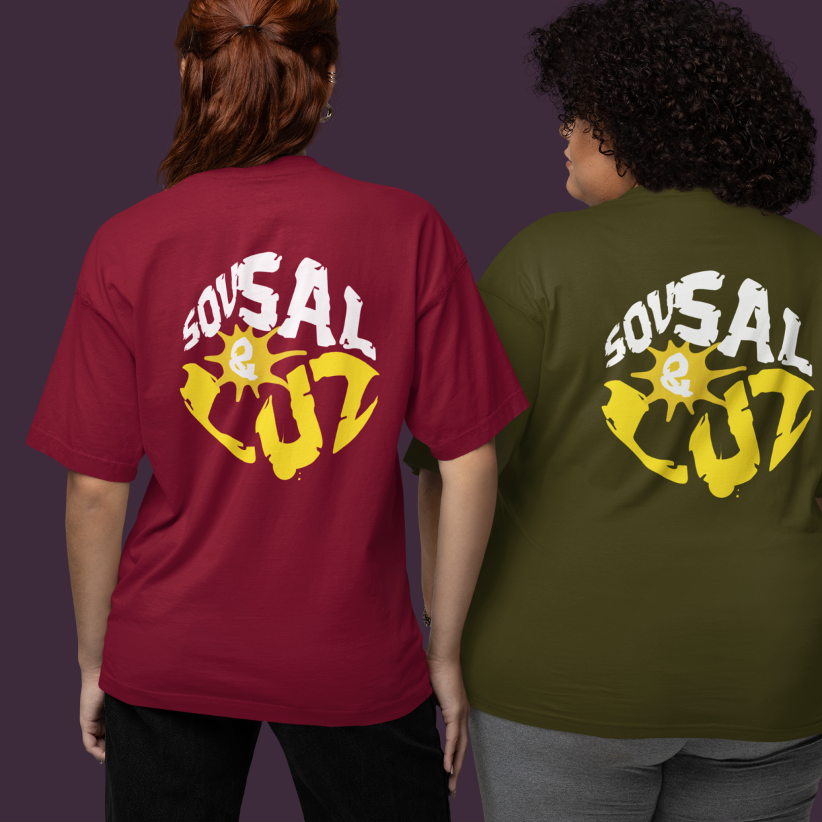 Camiseta Oversized Lisa+Marca Amarela/Frente e Costa