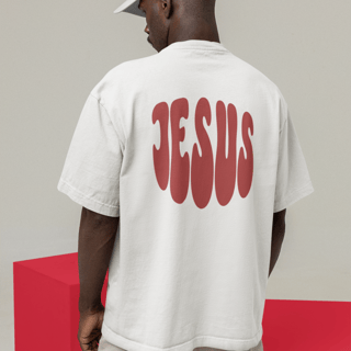 Camiseta Oversized Lisa+Marca Vermelha/Frente e Costa