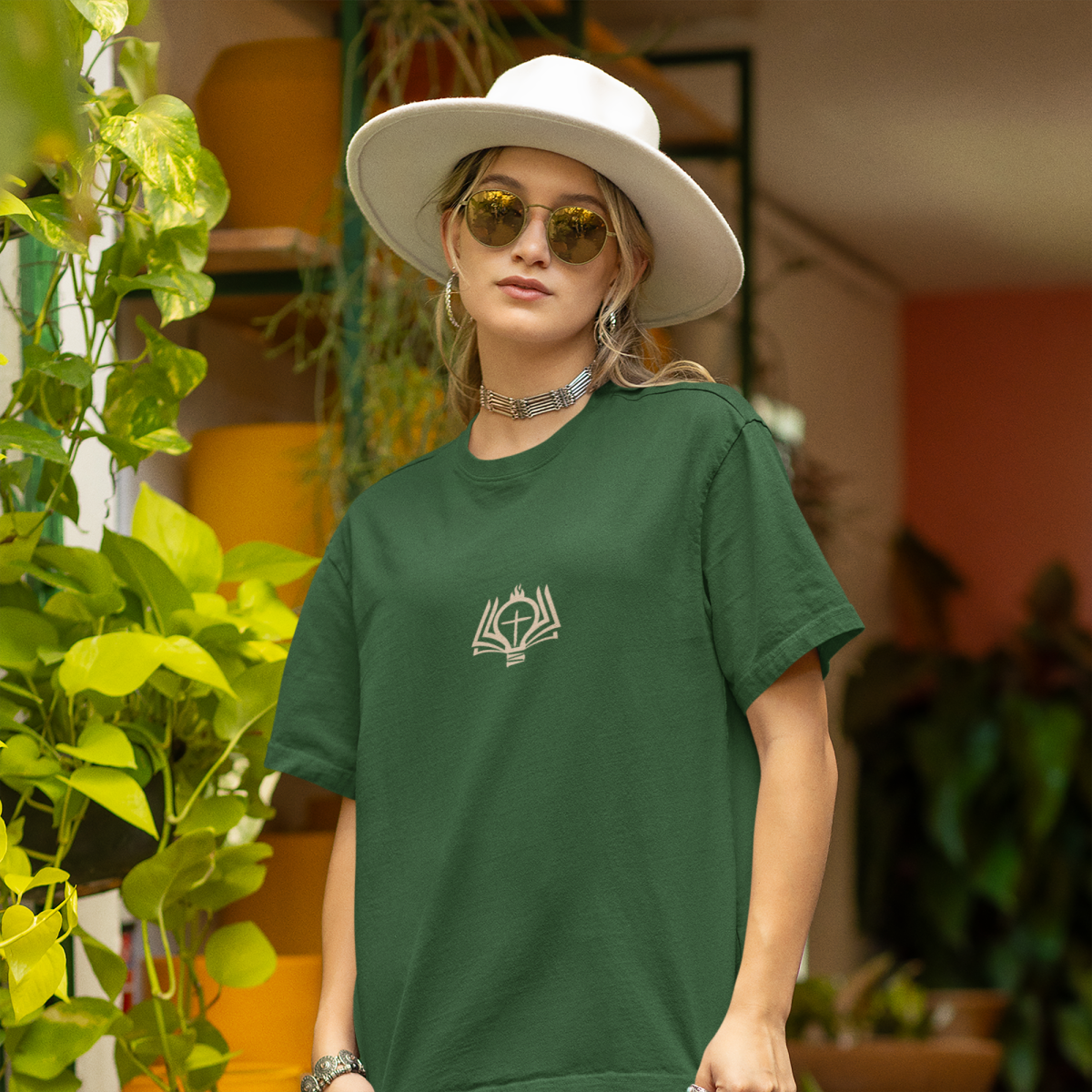 Camiseta Oversized Lisa+Marca Bege/Frente e Costa