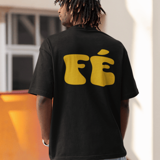 Camiseta Oversized Lisa+Marca Amarela/Frente e Costa