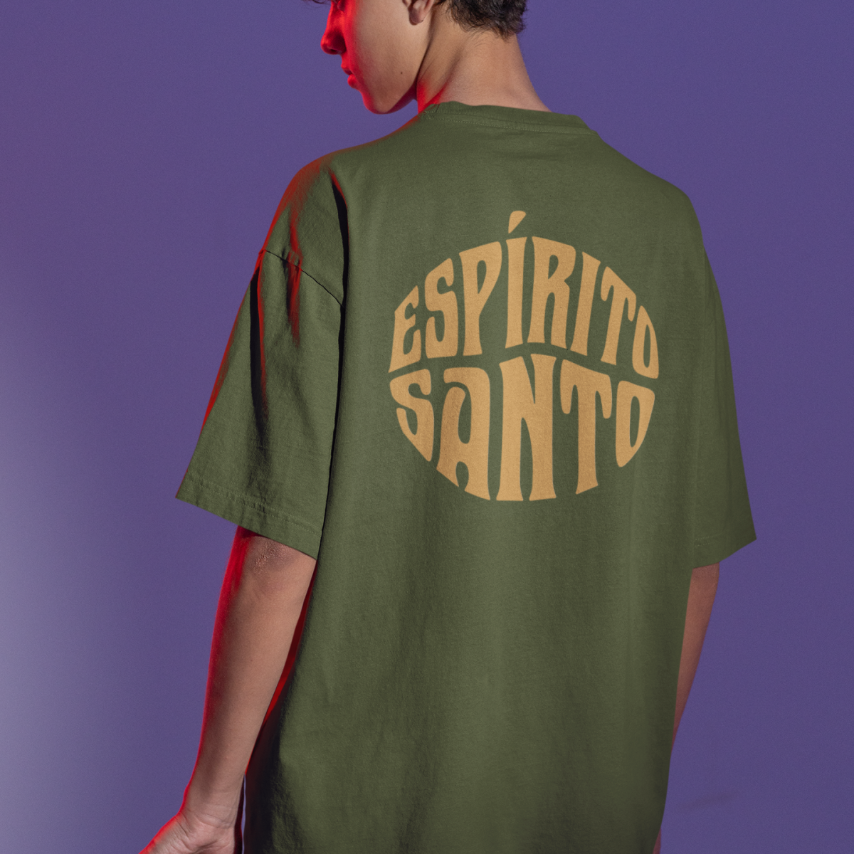 Camiseta Oversized Lisa+Marca Amarelo/Frente e Costa