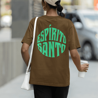 Camiseta Oversized Lisa+Marca Verde/Frente e Costa