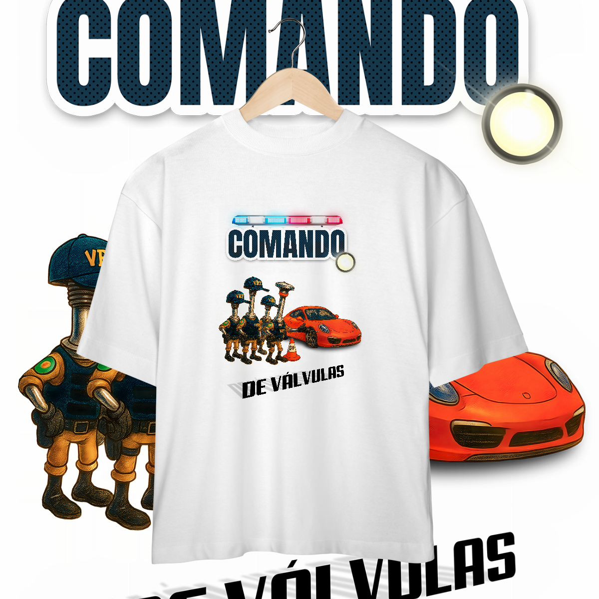 Camiseta Oversized - Comando... de Válvulas - STT011