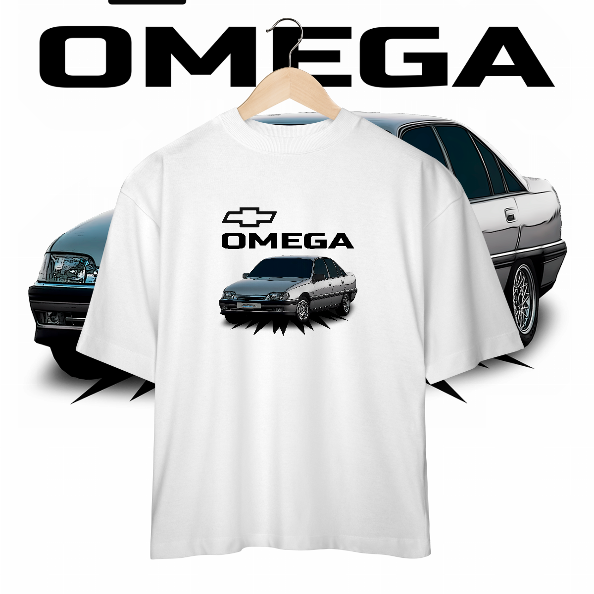 Camiseta Oversized - Omega de Revista - STT020