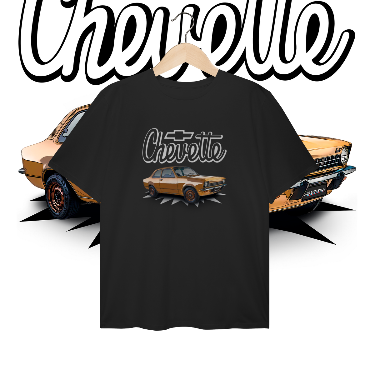 Camiseta Plus Size - Chevette de Revista - STT008