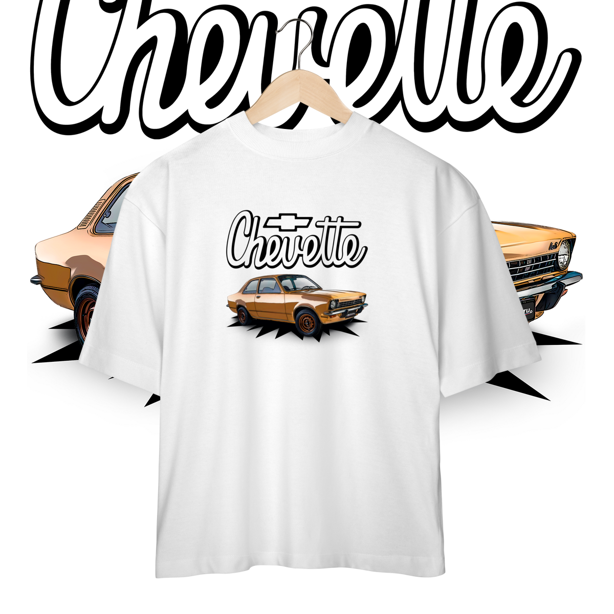 Camiseta Oversized - Chevette de Revista - STT008