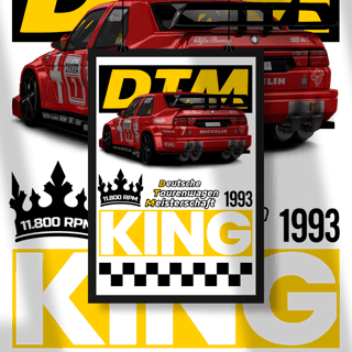 Poster Retrato - Alfa Romeo 155 V6 TI DTM - STT022