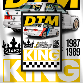 Poster Retrato - BMW M3 E30 DTM - STT025