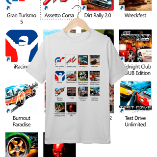 Camiseta Inf (10 a 14) - Press Start to Race - STT023