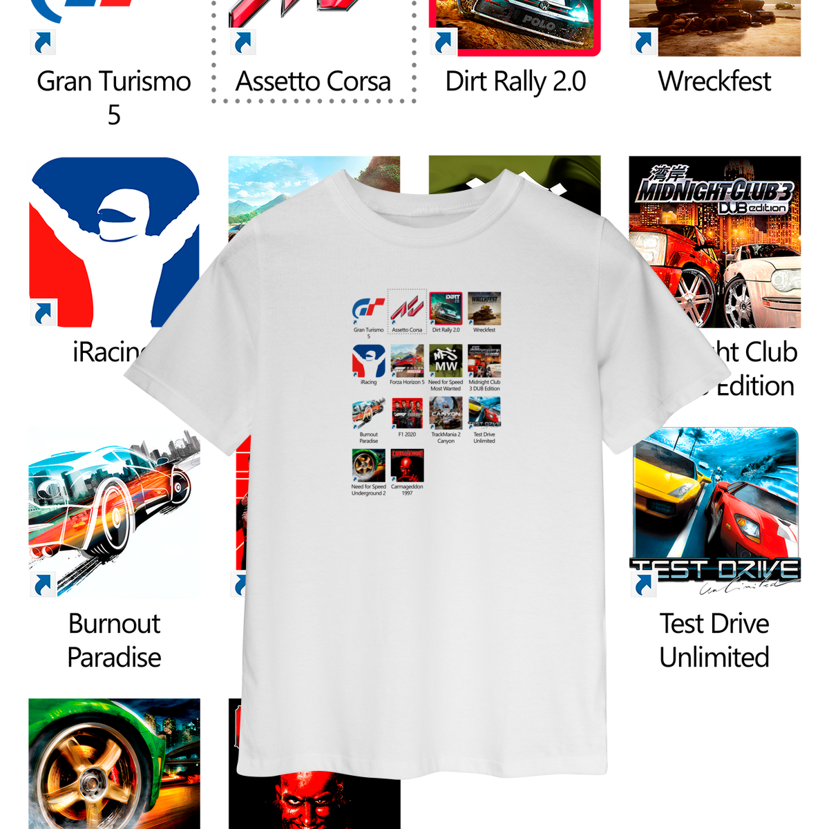 Camiseta Inf (2 a 8) - Press Start to Race - STT023