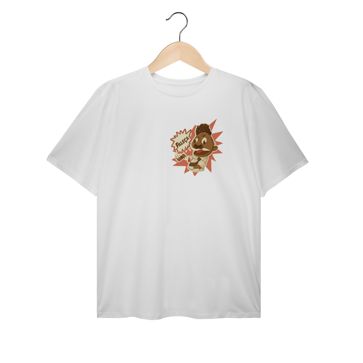 Camiseta Plus Size Faleça Versão 01 Pequeno Lateralizado