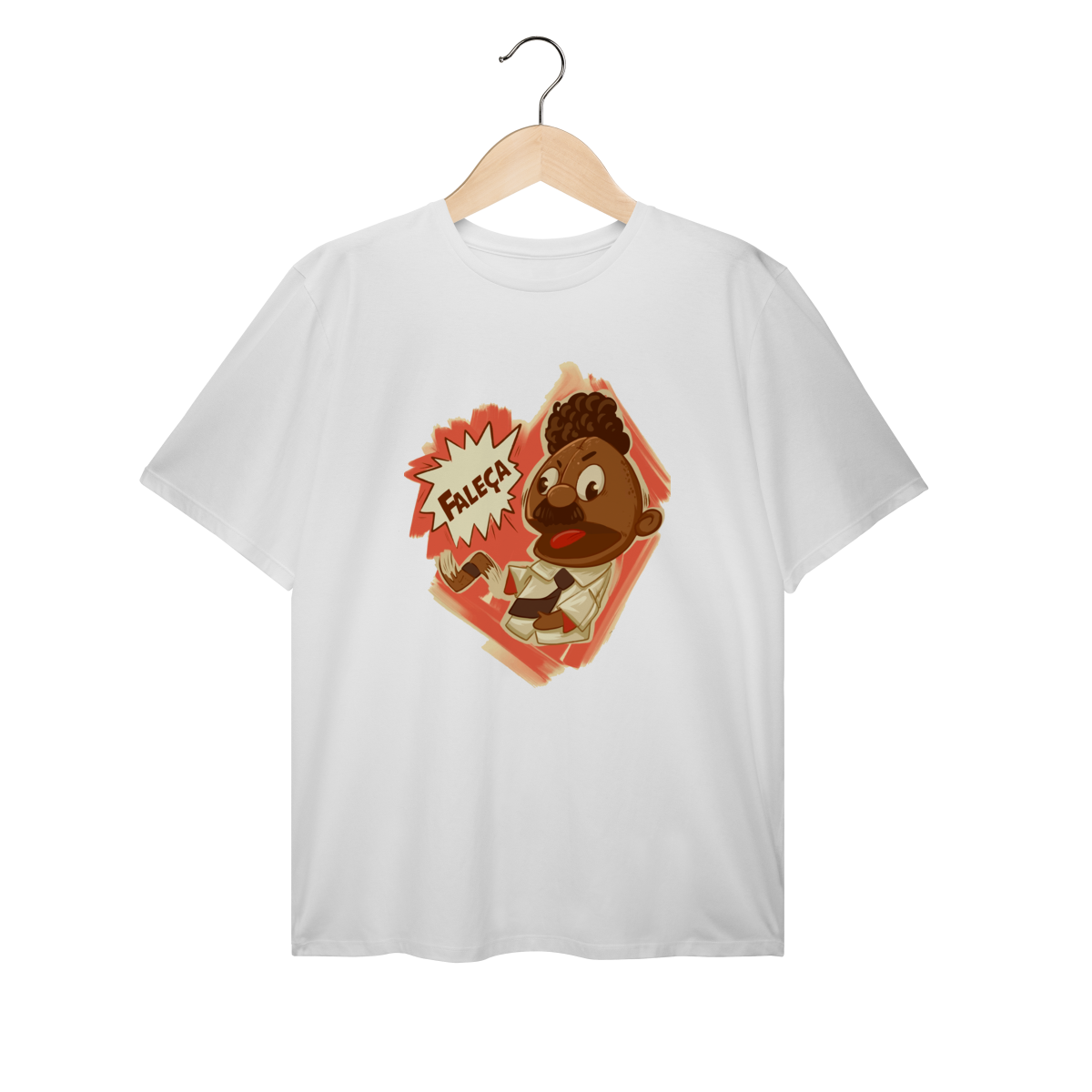 Camiseta Plus Size Faleça Versão 02 Grande Centralizado