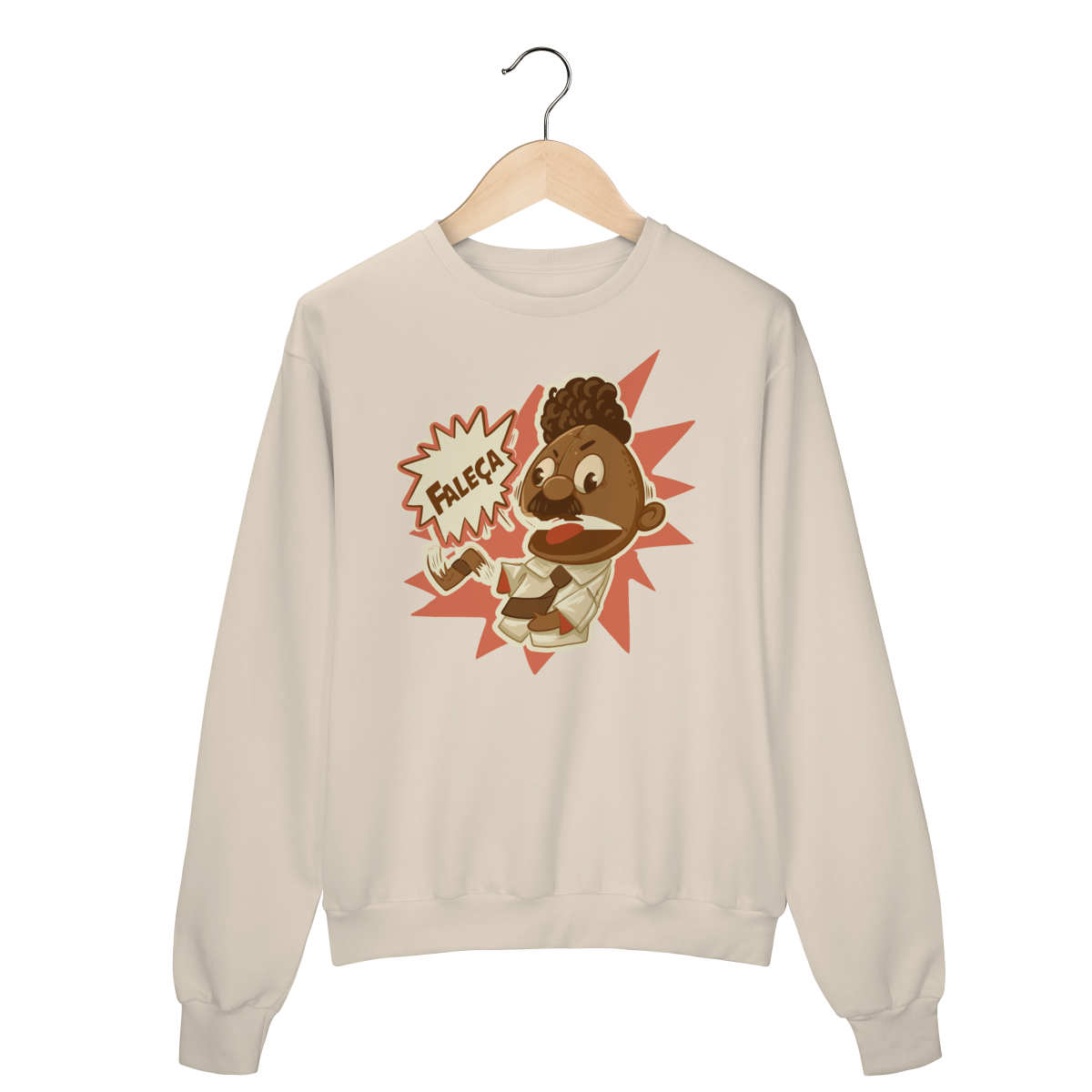 Moletom Fechado Faleça Versão 01 Grande Centralizado