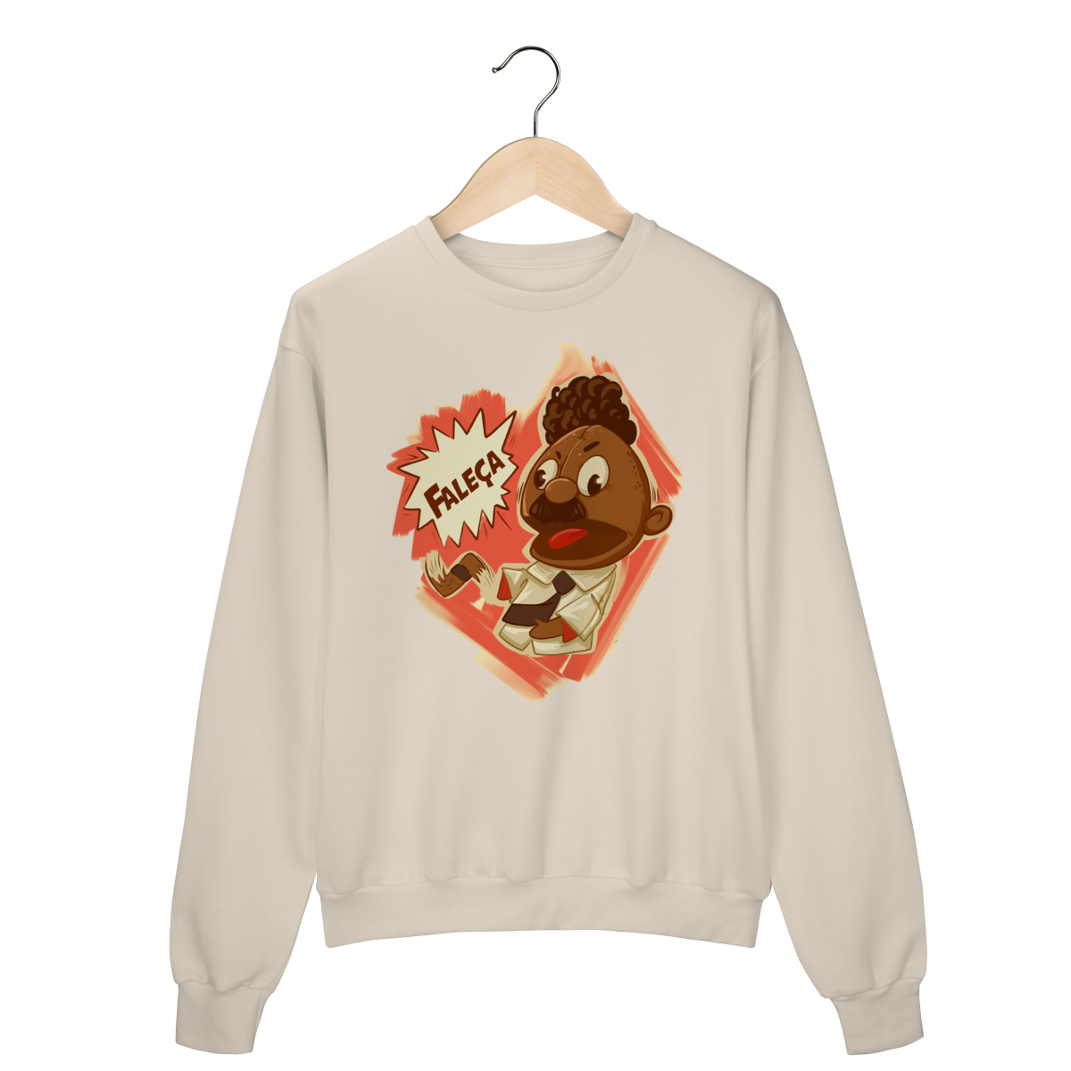 Moletom Fechado Faleça Versão 02 Grande Centralizado