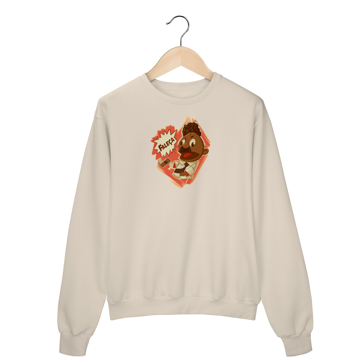 Moletom Fechado Faleça Versão 02 Pequeno Centralizado