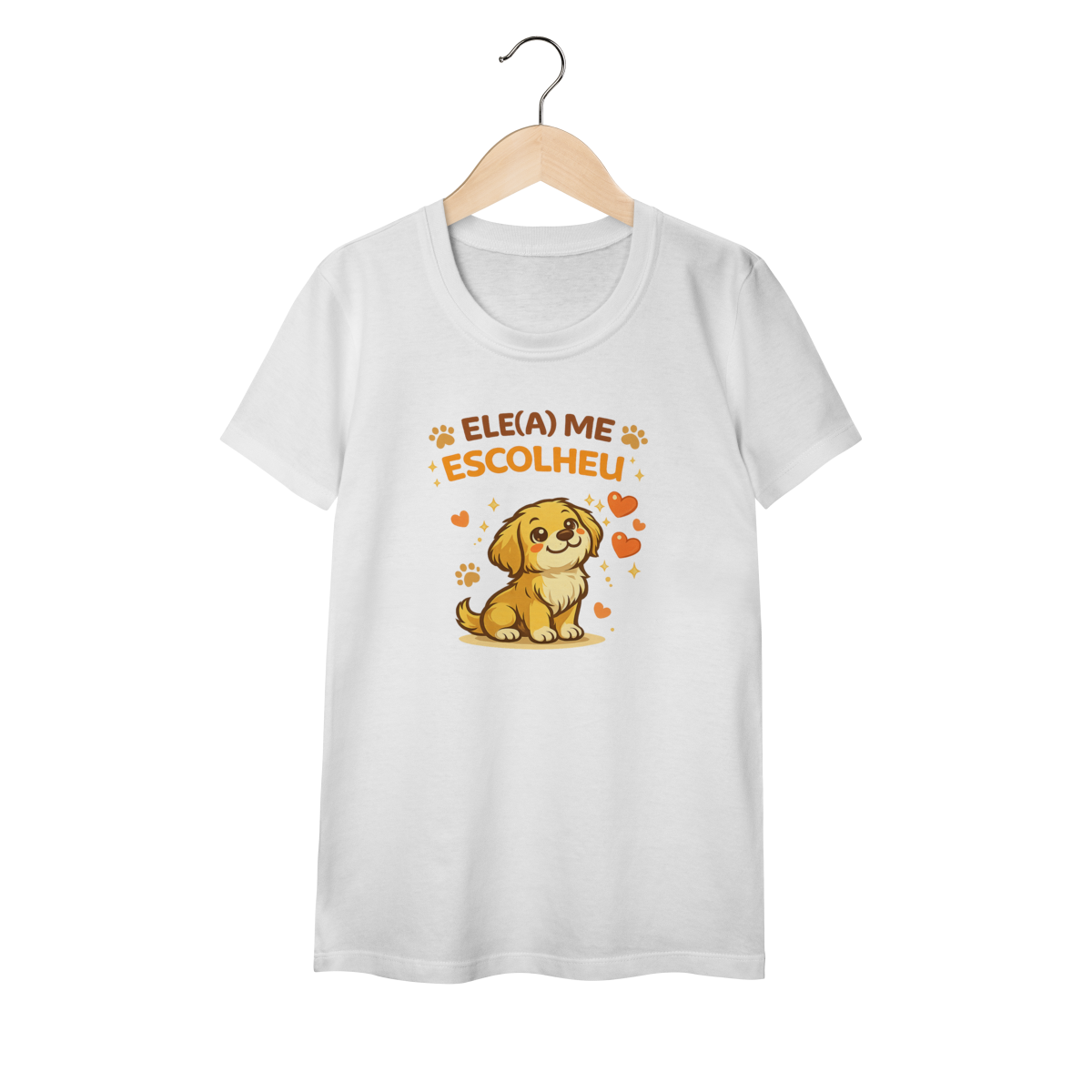 Nome do produto: Camiseta Pet - Ele(a) me escolheu