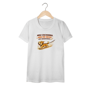 Camiseta Pet - Meu cachorro não me deixa ser sedentário