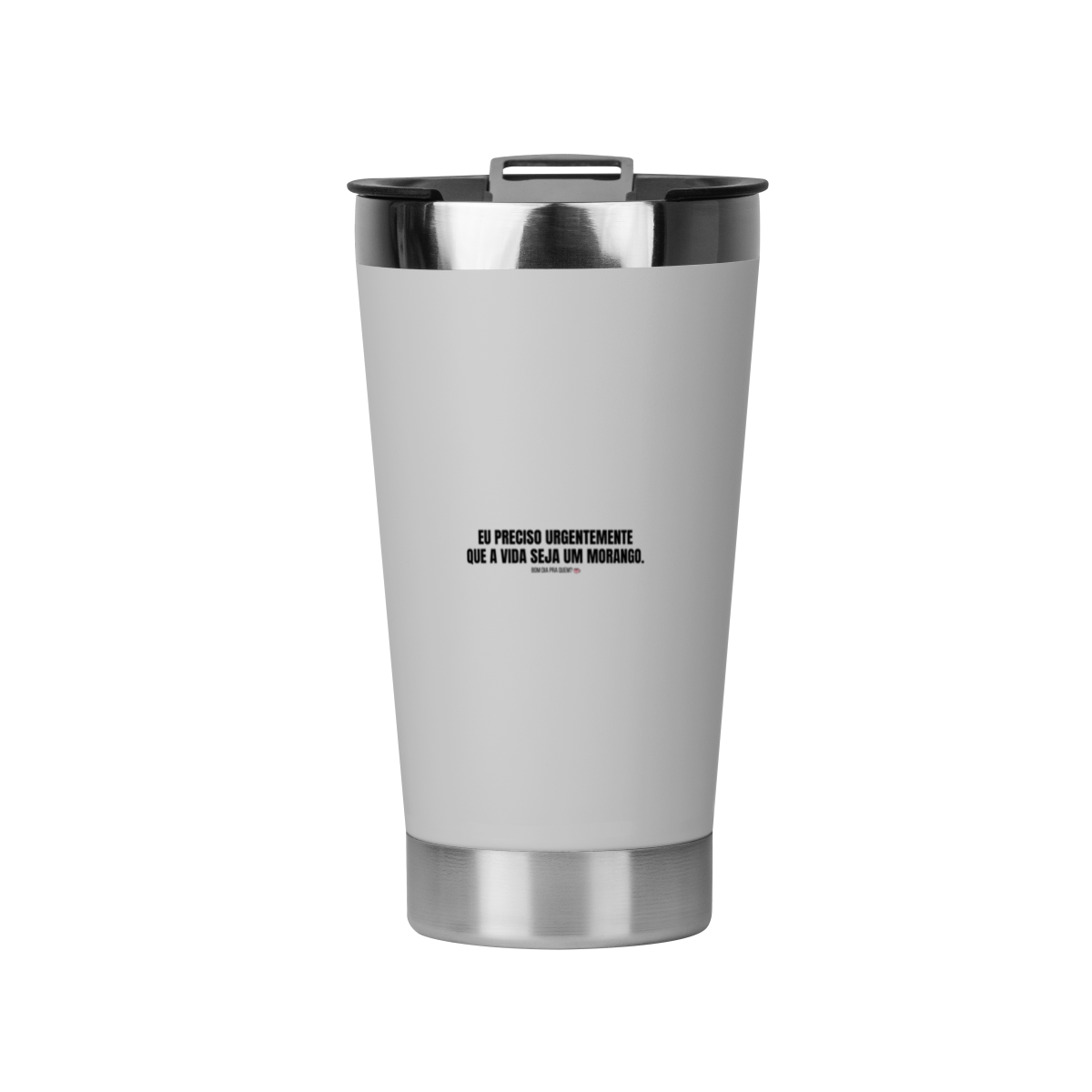 copo térmico || eu preciso urgentemente que a vida seja um morango
