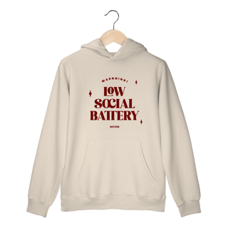 Moletom Canguru Low Battery