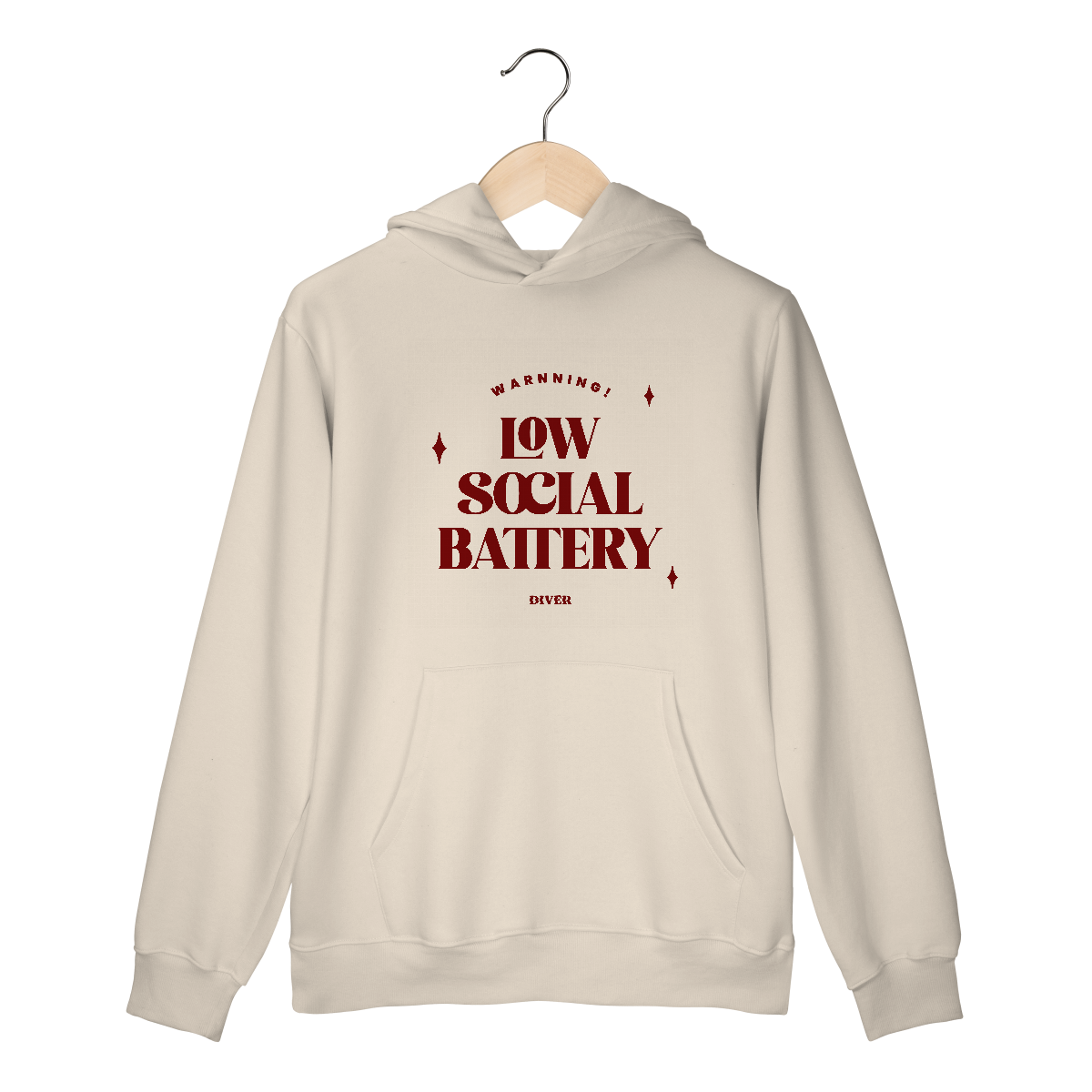 Moletom Canguru Low Battery