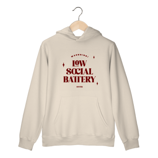 Moletom Canguru Low Battery