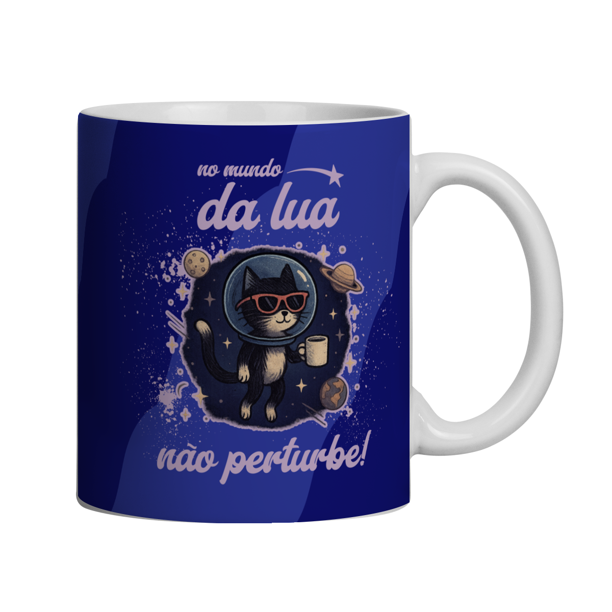 Caneca Mundo da Lua Gato