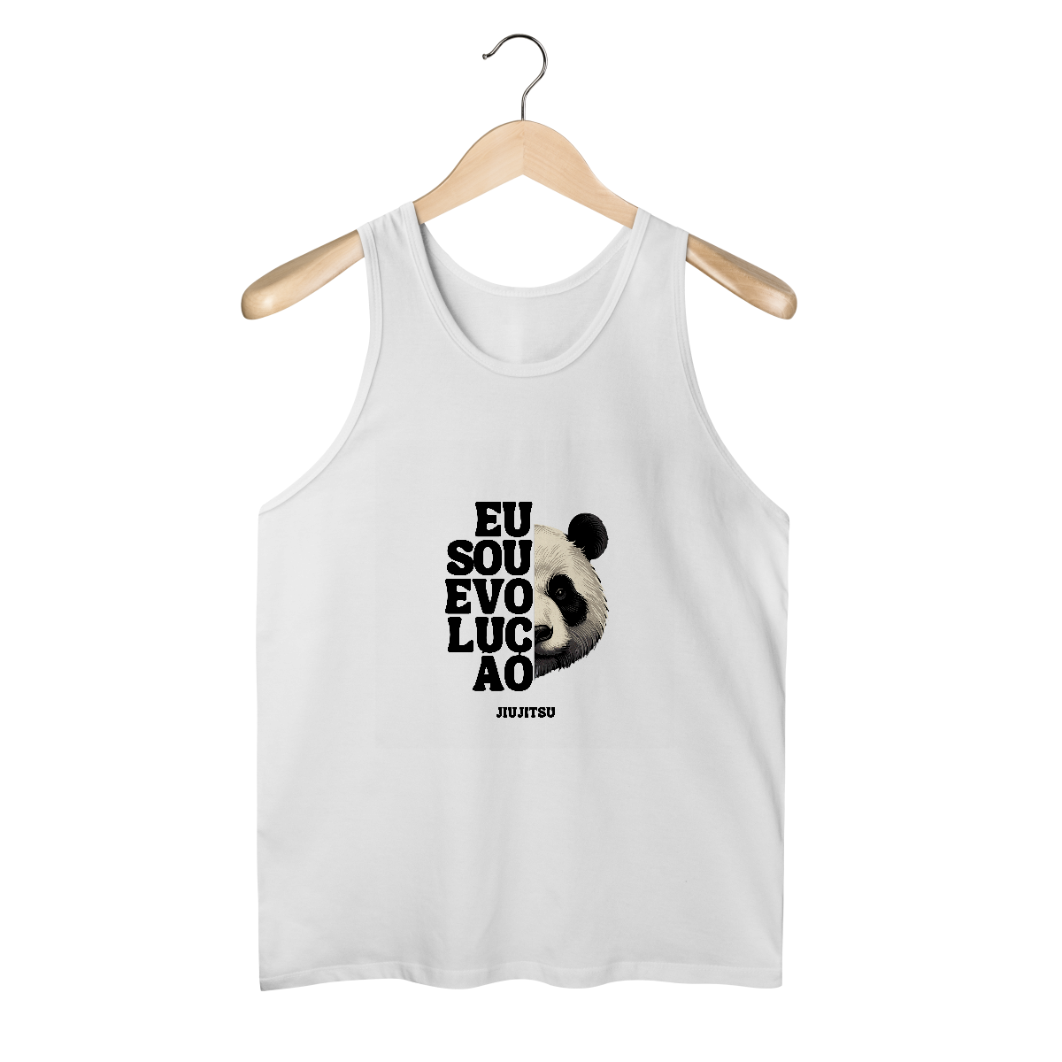 Nome do produto: Regata Masculina Panda Bjj Co. Quality Branca