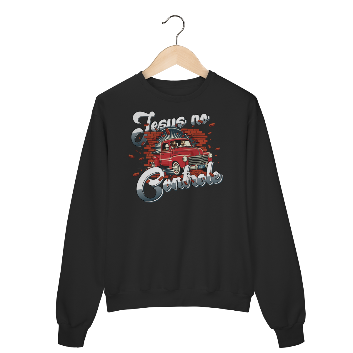 Nome do produto: Moletom Fechado - Jesus no Controle