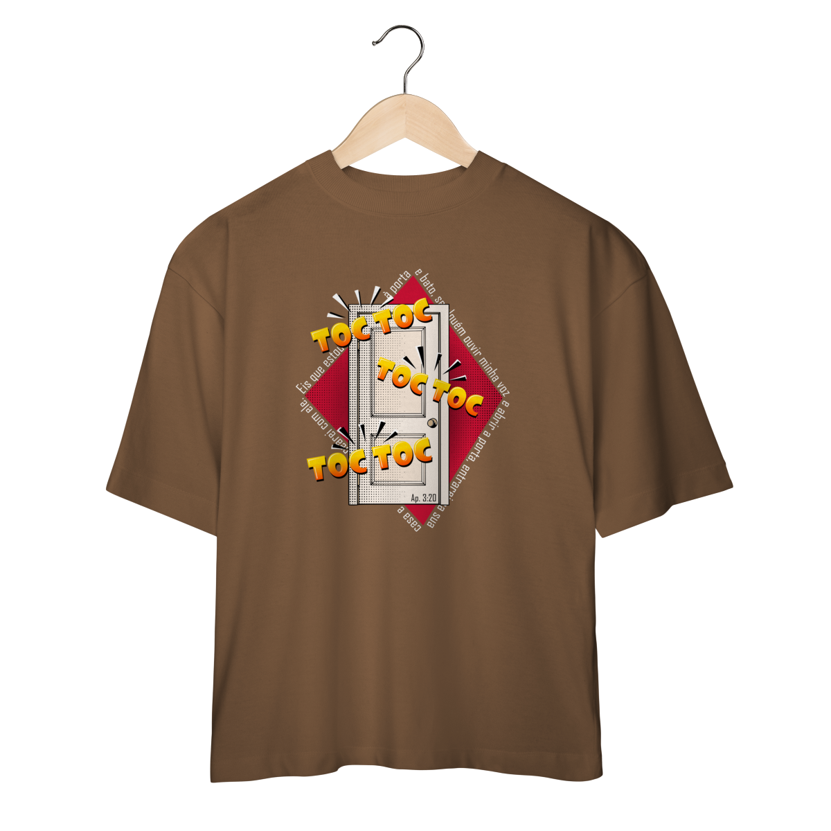 Camiseta Oversized - Estou à Porta