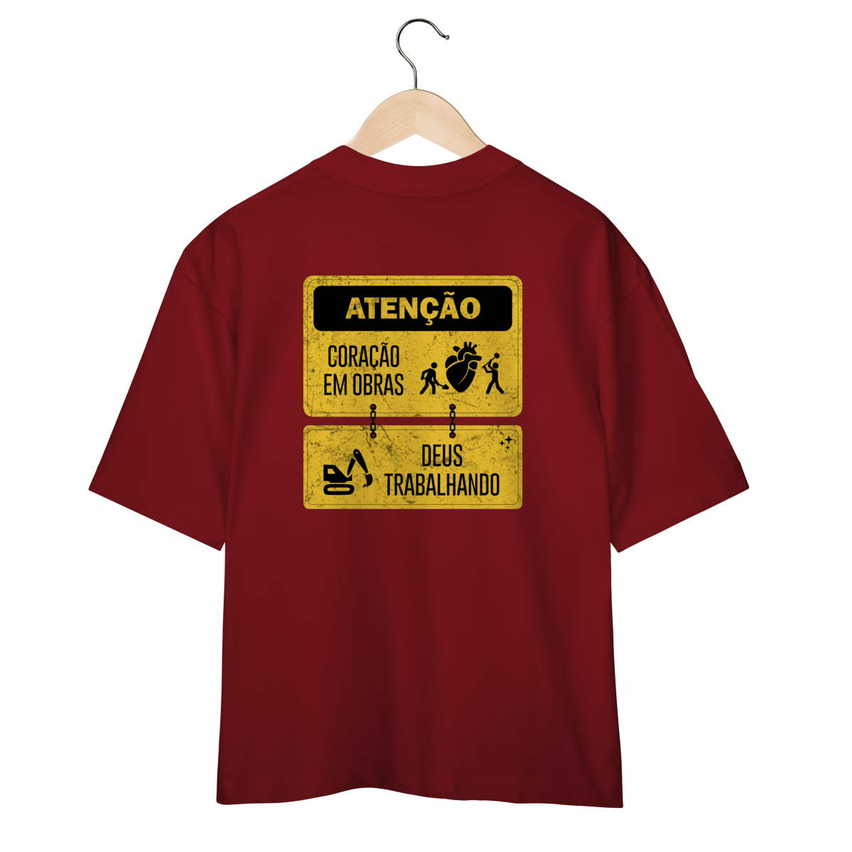Camiseta Oversized - Coração em Obras
