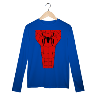 Camisa Manga Longa Sport Dry UV - Uniforme Homem Aranha